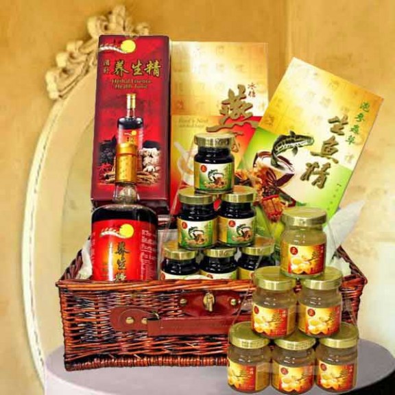 Halal-Hamper of Bird’s nest, Essence of Fish With Herbal Health Tonic.