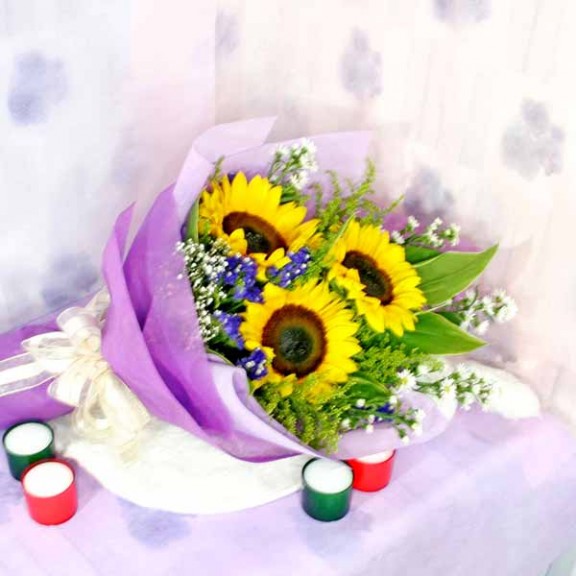 3 Sunflower Handbouquet